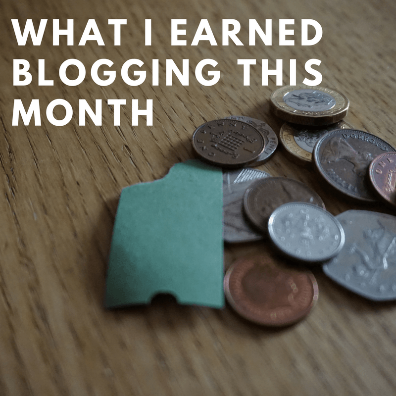 What I earned blogging this month