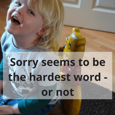 Sorry seems to be the hardest word #kids #humour #children #apology #parenting #mom #mum #sorrynotsorry