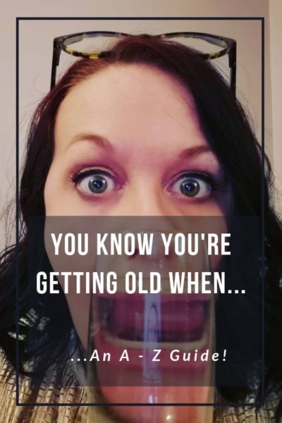 You know you're getting old...